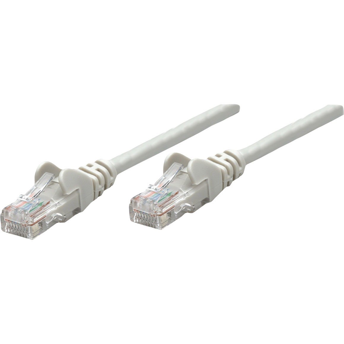 Intellinet Network Patch Cable, Cat5e, 2m, Grey, CCA, U/UTP, PVC, RJ45, Gold Plated Contacts, Snagless, Booted, Lifetime Warranty, Polybag