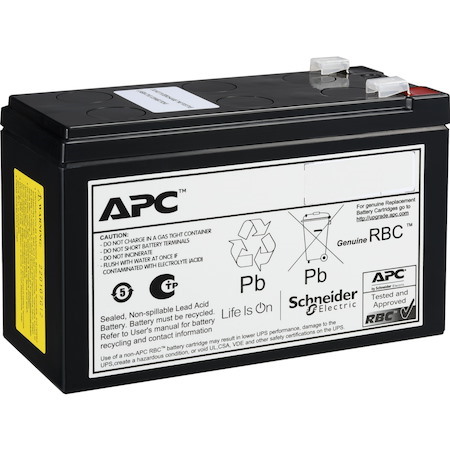 APC Replacement Battery Cartridge, VRLA, 9Ah, 12V DC, 2-year warranty
