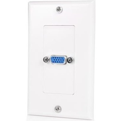 StarTech.com Single Outlet 15-Pin Female VGA Wall Plate - White