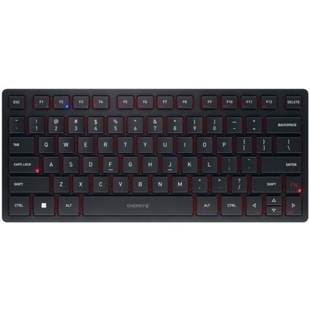 CHERRY KW 9200 MINI Keyboard - Wired/Wireless Connectivity - USB Type C Interface - Spanish - Black