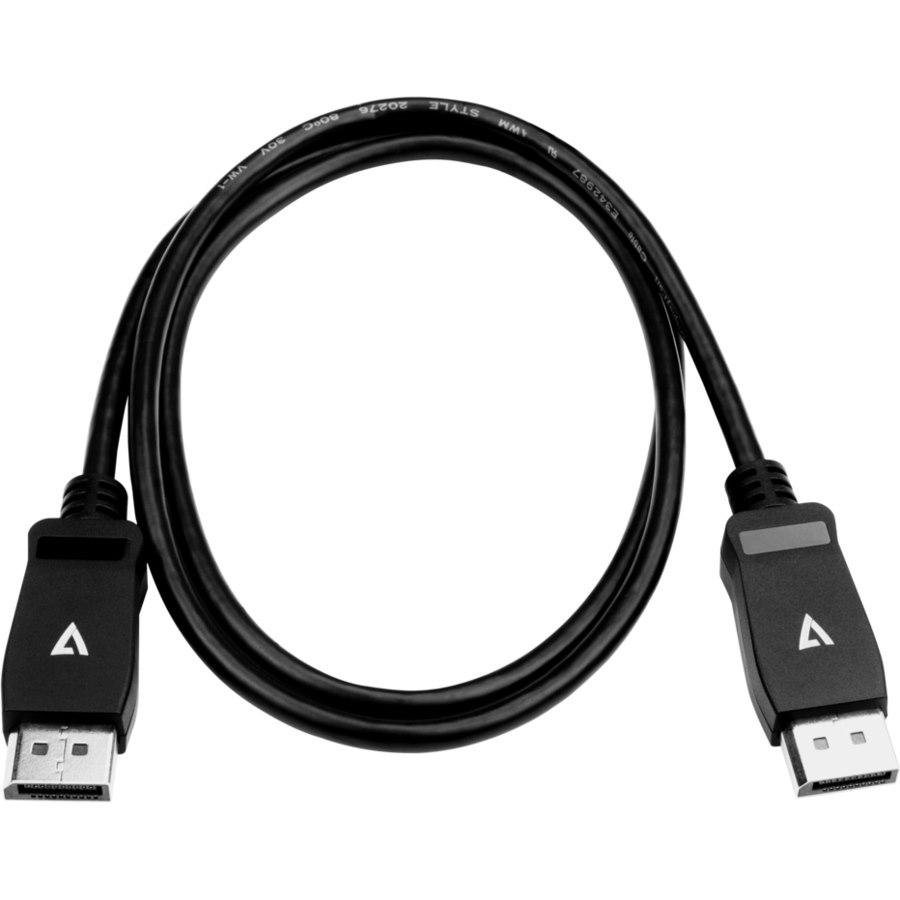 V7 DisplayPort 1.4 Cable 32.4 Gbps 8K UHD 1m/3.3ft Black