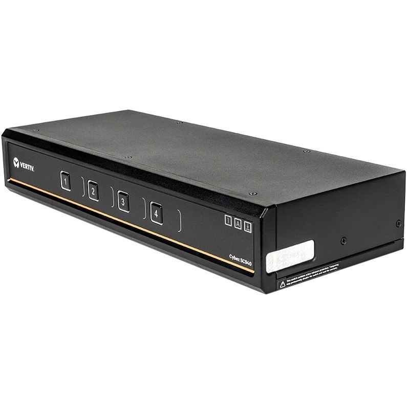 Vertiv Cybex SC940 Secure KVM | Dual Head | 4 Port | Dual-link DVI-I | NIAP| 4K