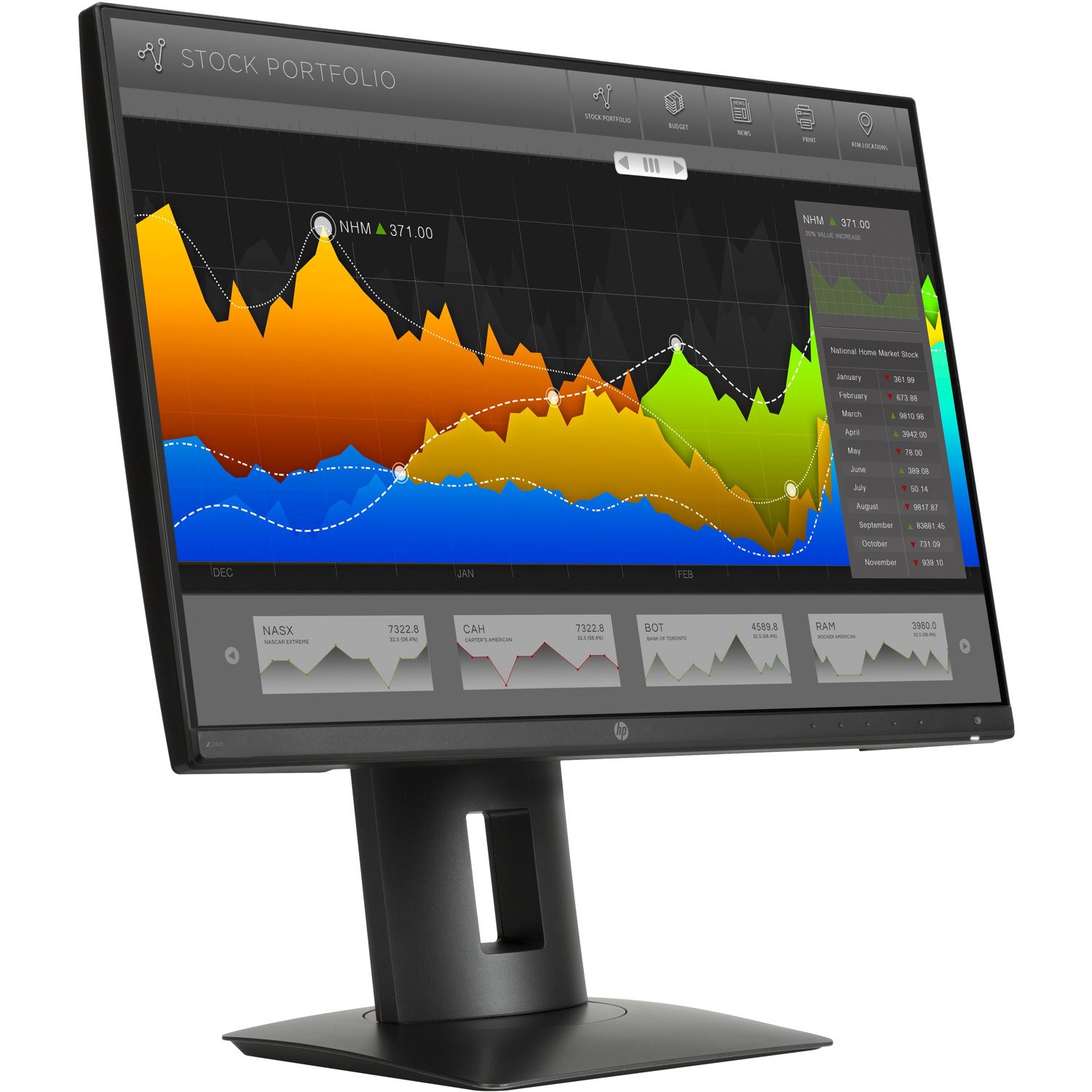 HP Business Z24nf Full HD LCD Monitor - 16:9 - Black
