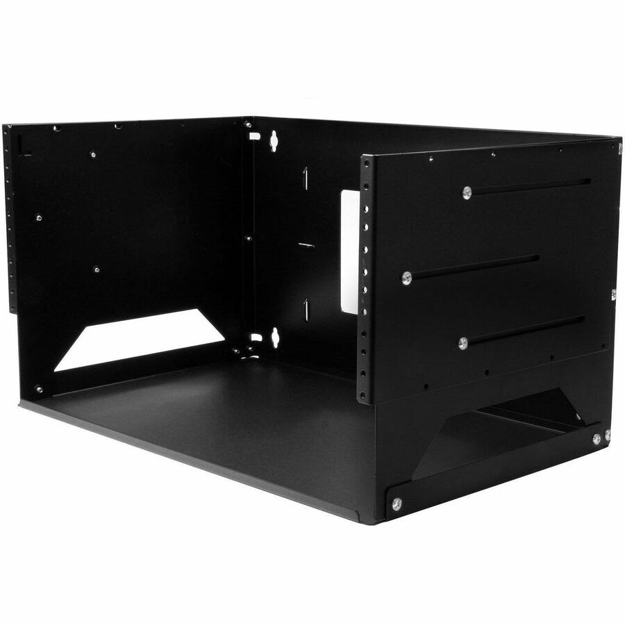 StarTech.com 2 Post 4U Open Frame Wandmonteerbare Server rack met Ingebouwd Schap, Verstelbare Diepte, Compacte Netwerk rack, TAA