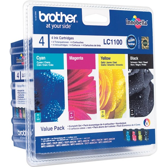 Brother LC-1100 Original Inkjet Ink Cartridge - Cyan, Magenta, Yellow - 2 / Pack