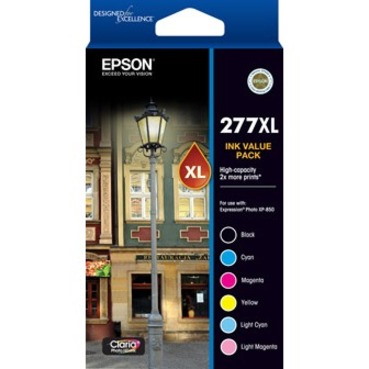 Epson 277XL Original High Yield Inkjet Ink Cartridge - Value Pack - Black, Cyan, Magenta, Yellow - 1 Pack