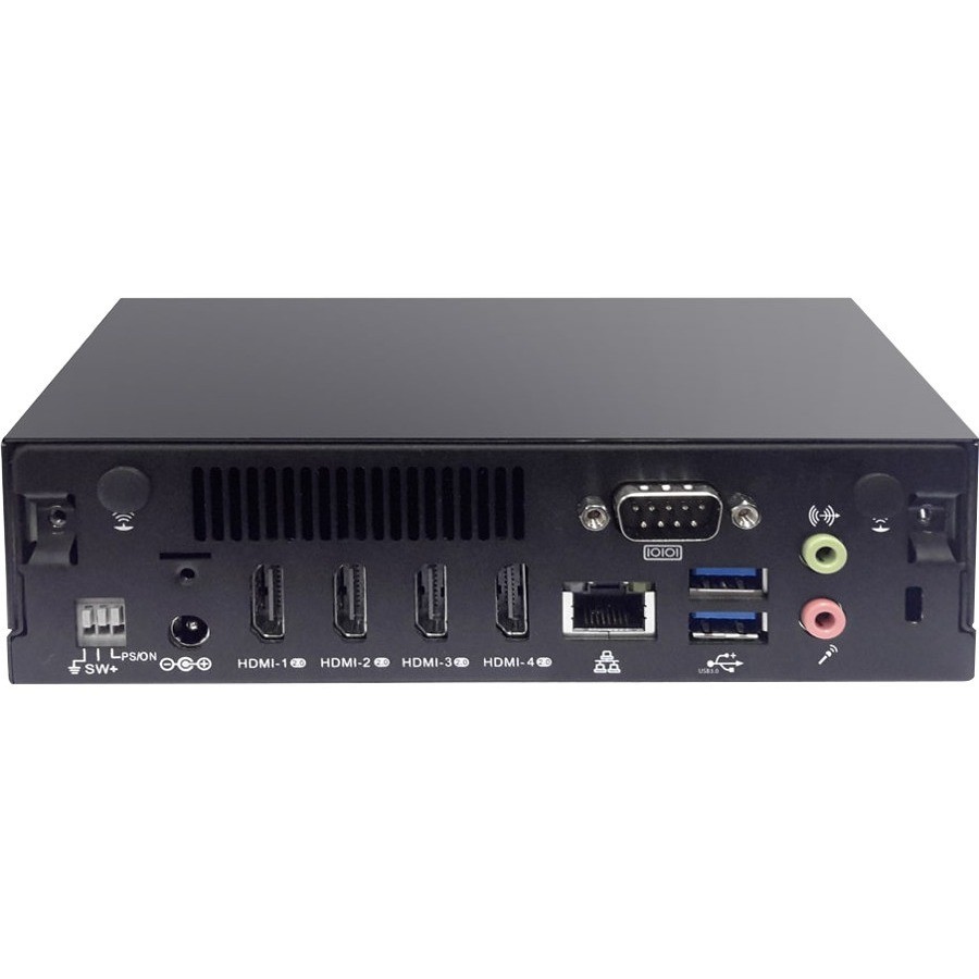 AOpen Digital Engine DE6340 Desktop Computer - AMD Ryzen V1807B - 8 GB - 64 GB SSD - Black