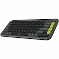 Logitech POP ICON KEYS Wireless Bluetooth Keyboard, Comfortable Typing, Programmable Keys, Easy-Switch Between up to 3 Devices (Graphite & Green)
