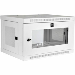 Eaton Tripp Lite Series SmartRack 6U Low-Profile Switch-Depth Wall-Mount Mini Rack Enclosure, Clear Acrylic Window, White