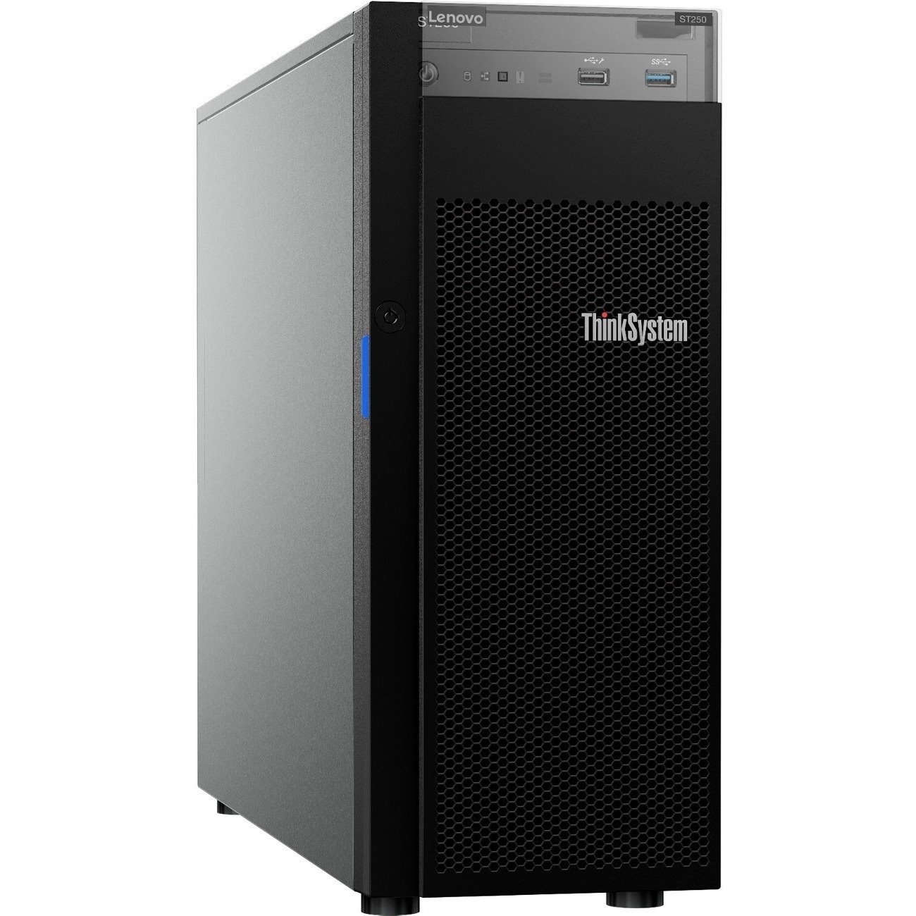 Lenovo ThinkSystem ST250 7Y46A01LNA 4U Tower Server - 1 x Intel Xeon E-2186G 3.80 GHz - 16 GB RAM - Serial ATA/600 Controller