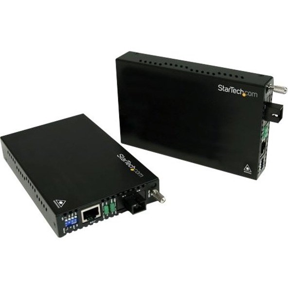 StarTech.com 10/100 Mbps Ethernet Single Mode WDM Fiber Media Converter Kit SC 20km