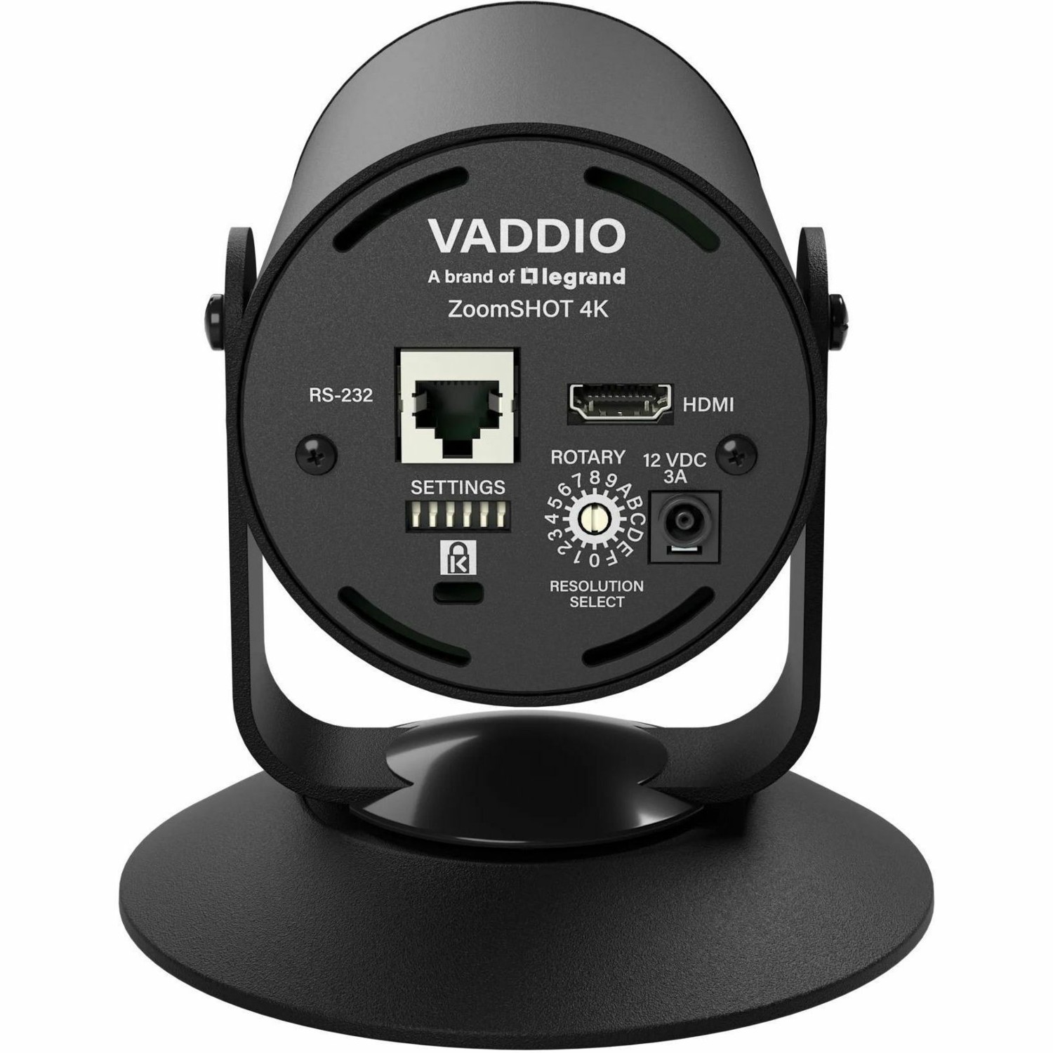 Vaddio ZoomSHOT UHD 4K Fixed Conference Camera - TAA Compliant - Black