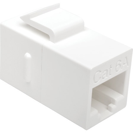 Eaton Tripp Lite Series Cat6a Straight-Through Modular In-Line Snap-In Coupler (RJ45 F/F), TAA