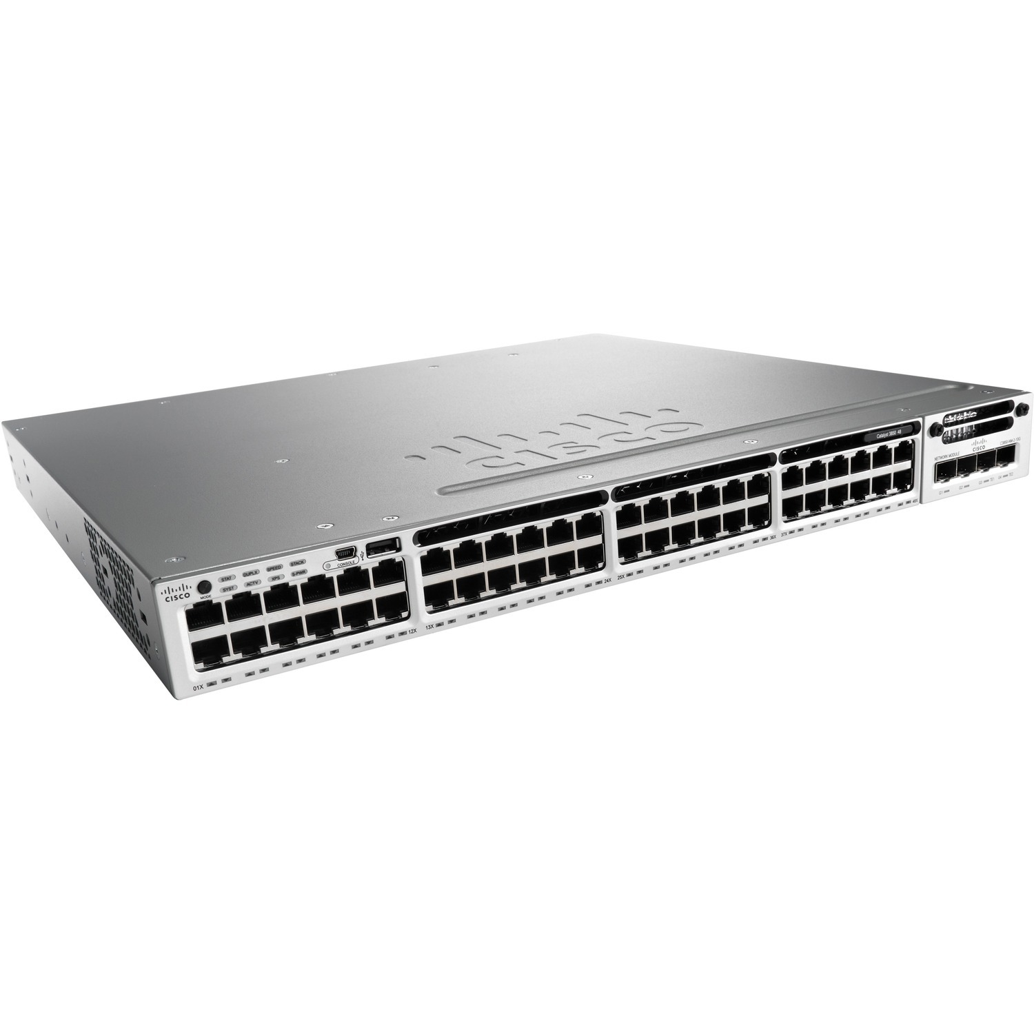 Cisco Catalyst 3850 WS -C3850-48U 48 Ports Manageable Ethernet Switch - Gigabit Ethernet - 10/100/1000Base-T