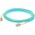 AddOn 50m LC to LC Aqua OM4 Duplex OFNR (Riser-Rated) Fiber Patch Cable