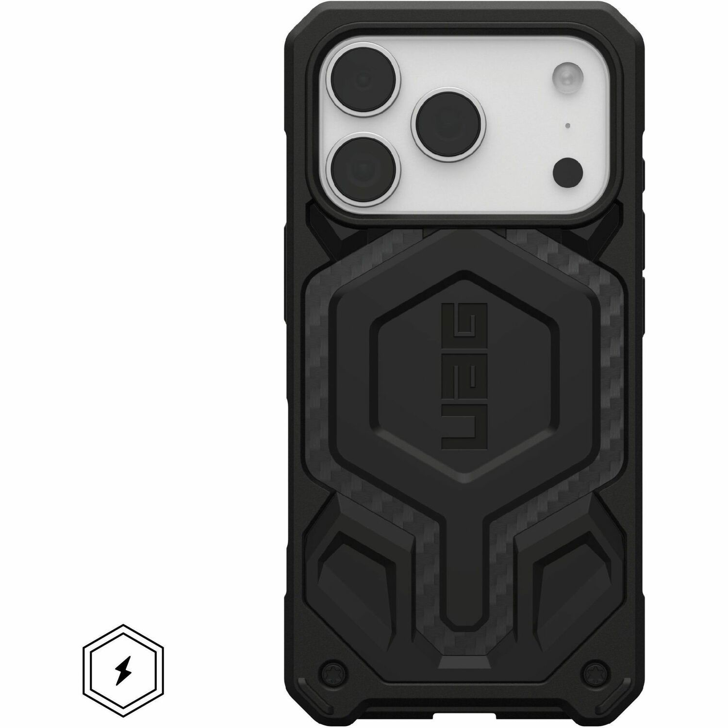Urban Armor Gear Monarch Pro Case voor Apple iPhone 17 Pro Smartphone - Koolstofvezel