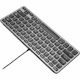 Macally Compact Wired Keyboard with USB hub ports & Dual USB C / A