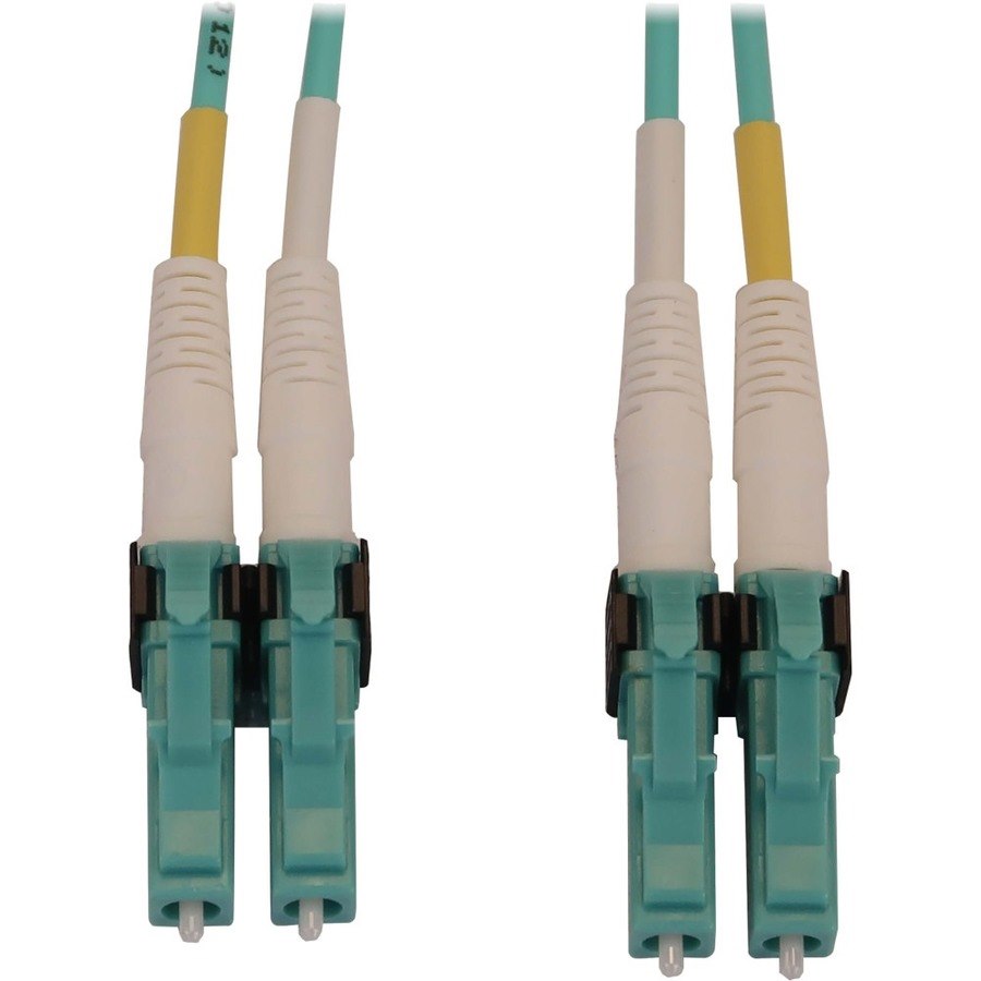 Eaton Tripp Lite Series 400G Multimode 50/125 OM4 Switchable Fiber Optic Cable (Duplex LC-PC M/M), LSZH, Aqua, 1 m (3.3 ft.)