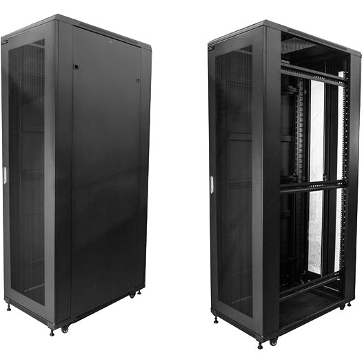 StarTech.com 4-Post 42U Server Rack Cabinet, 19" Data Rack Cabinet for Computer / IT Equipment mount, Rack Server Cabinet with Casters