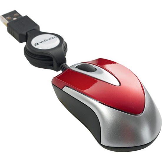 Verbatim Mini Travel Optical Mouse - Red