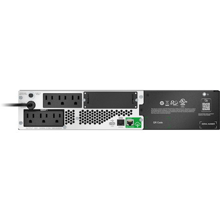 APC Smart-UPS, Line Interactive, 1000VA, Lithium-ion, Rackmount 2U, 120V, 6x NEMA 5-15R outlets, SmartConnect Port+SmartSlot, Short Depth, AVR, LCD