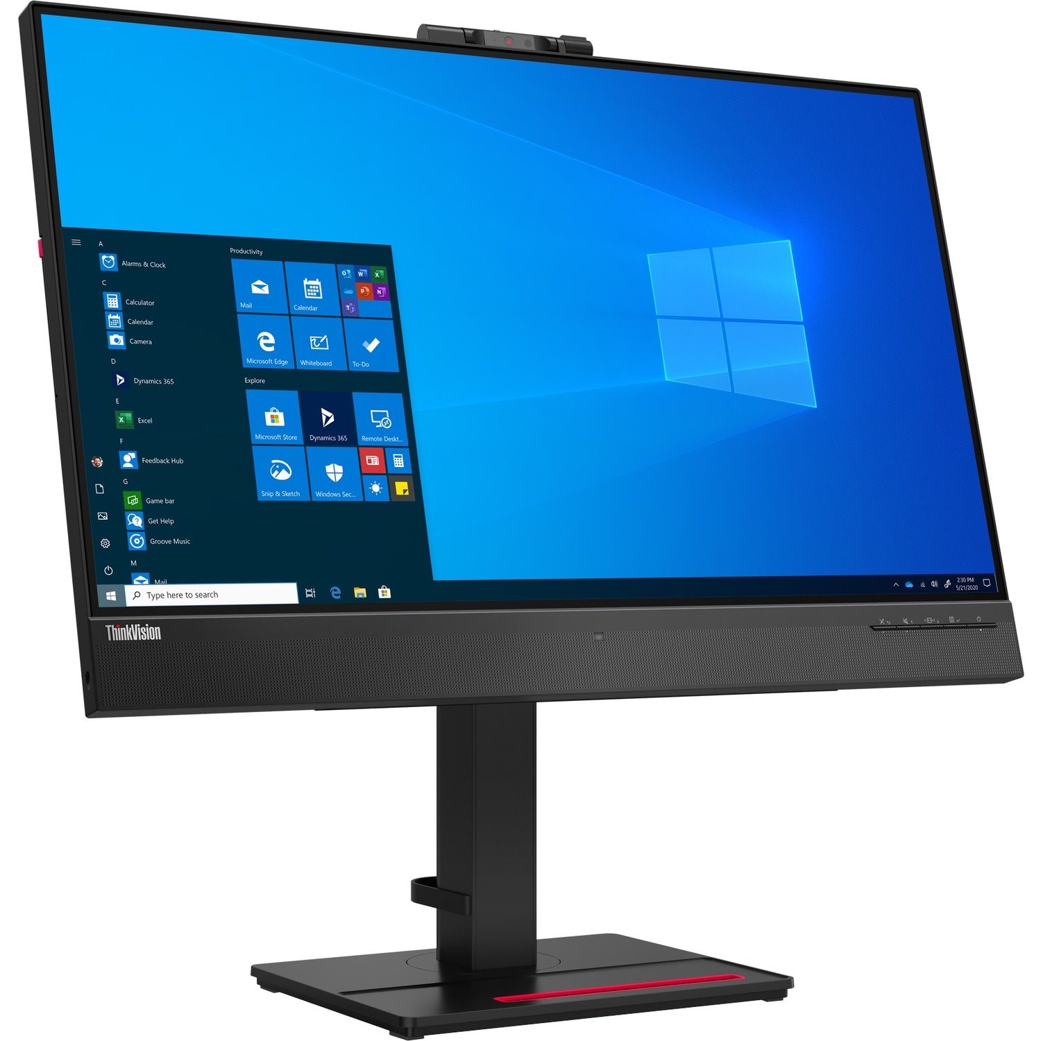 Lenovo ThinkVision T27hv-20 27" Class Webcam WQHD LCD Monitor - 16:9 - Raven Black