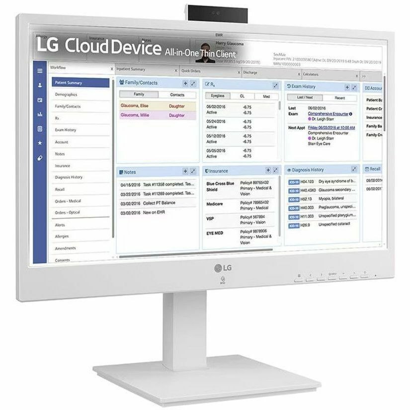LG 24CR67 24CR670N-6P Alles-in-&eacute;&eacute;n Thin Client - 1 x Intel Celeron N5105 Quadcore (4-core) 2 GHz - Wit
