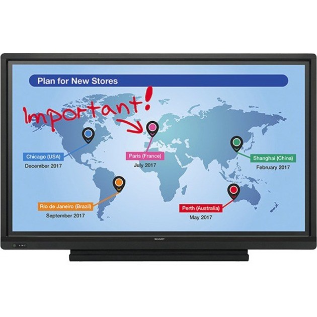 Sharp AQUOS BOARD PN-L703W 70" Class LCD Touchscreen Monitor - 16:9 - 6 ms