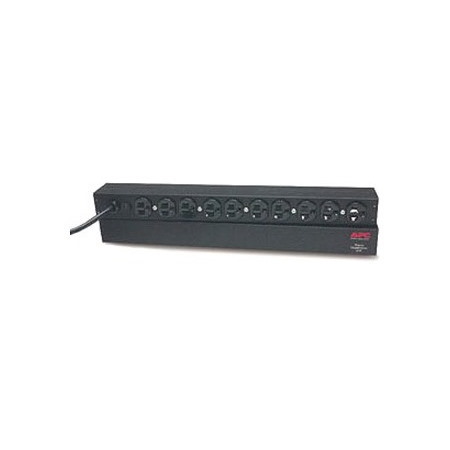 APC NetShelter Basic Rack PDU, 1U, 15A, 120V, 10 NEMA 5-15 outlets