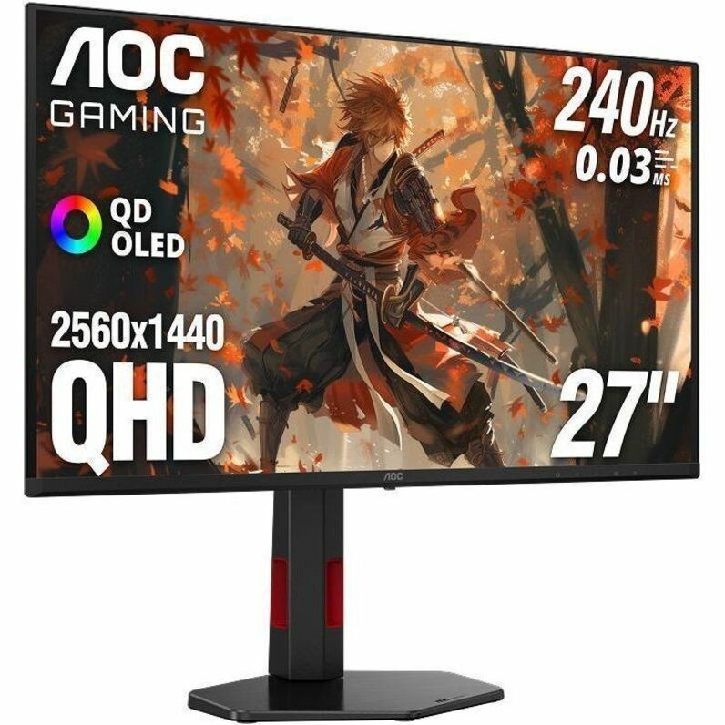 AOC Q27G4ZDR 27" Class WQHD OLED Monitor - 16:9 - Black, Red
