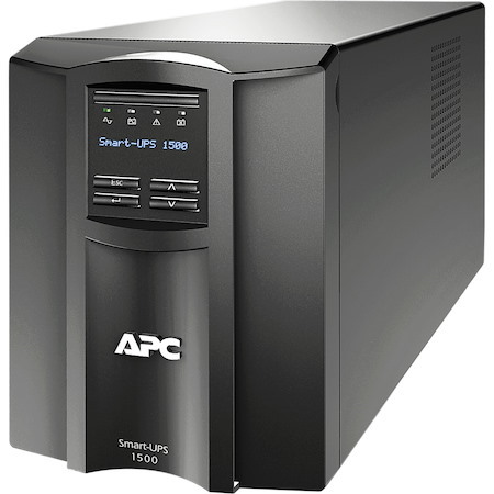 APC Smart-UPS, Line Interactive, 1500VA, Tower, 230V, 8x IEC C13 outlets, SmartSlot, AVR, LCD