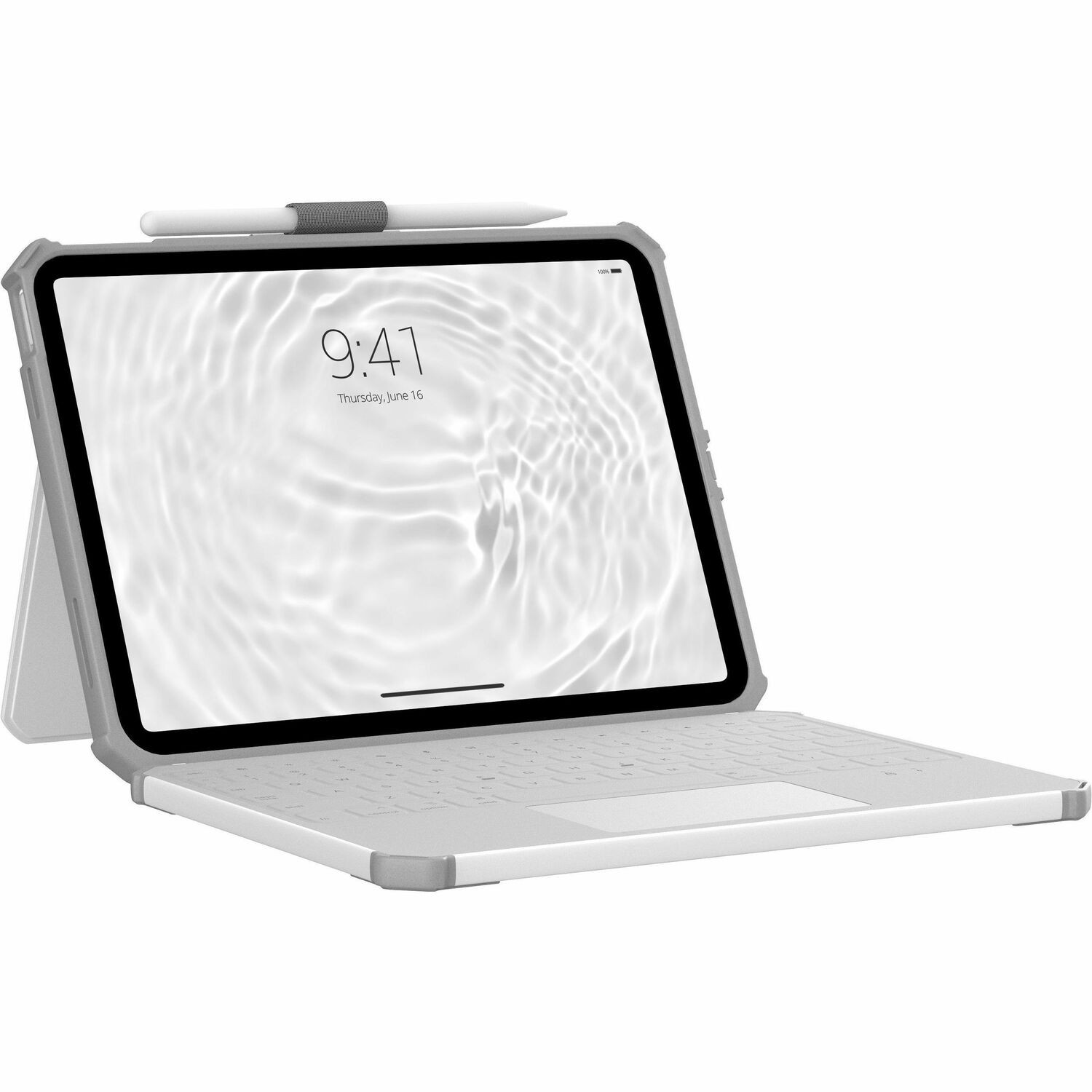 Urban Armor Gear Rugged Keyboard/Cover Case (Folio) for 27.9 cm (11") Apple iPad (11th Generation) Tablet - White, Grey
