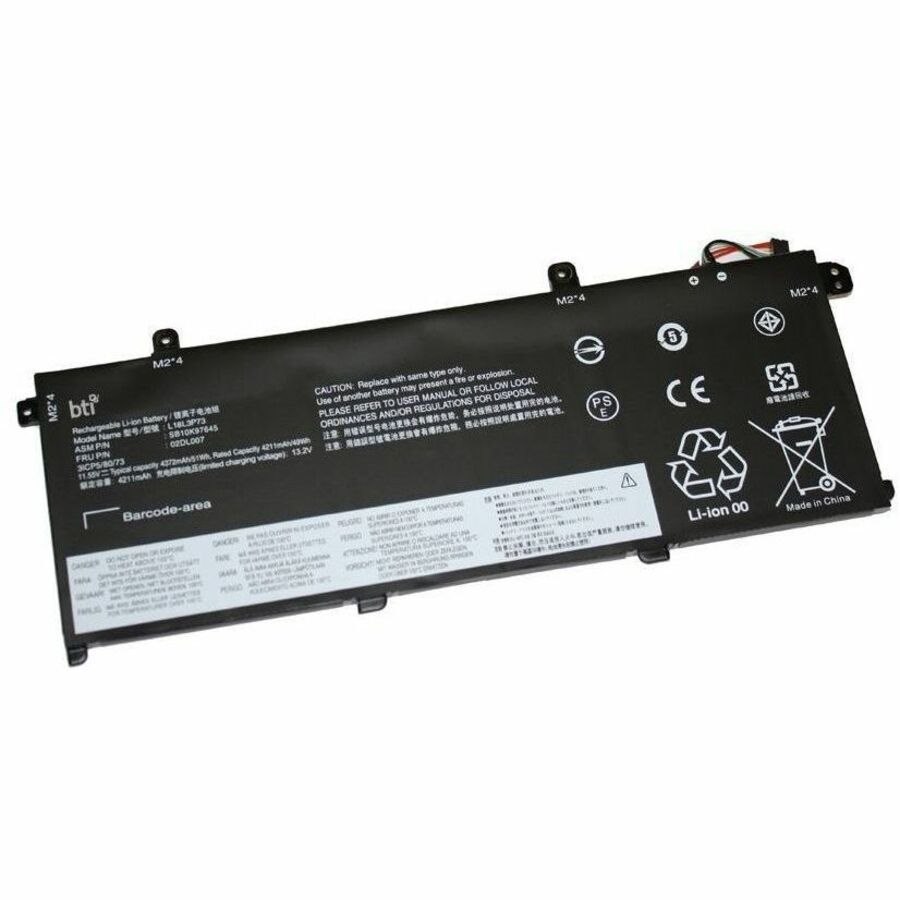 BTI 02DL007-BTI 3-CELL 11.55V LI-ION BATTERY FOR LENOVO THINKPAD P14S, P43S, P43S 20RH, T14, T14 GEN1, T14 GEN2, T490, T495