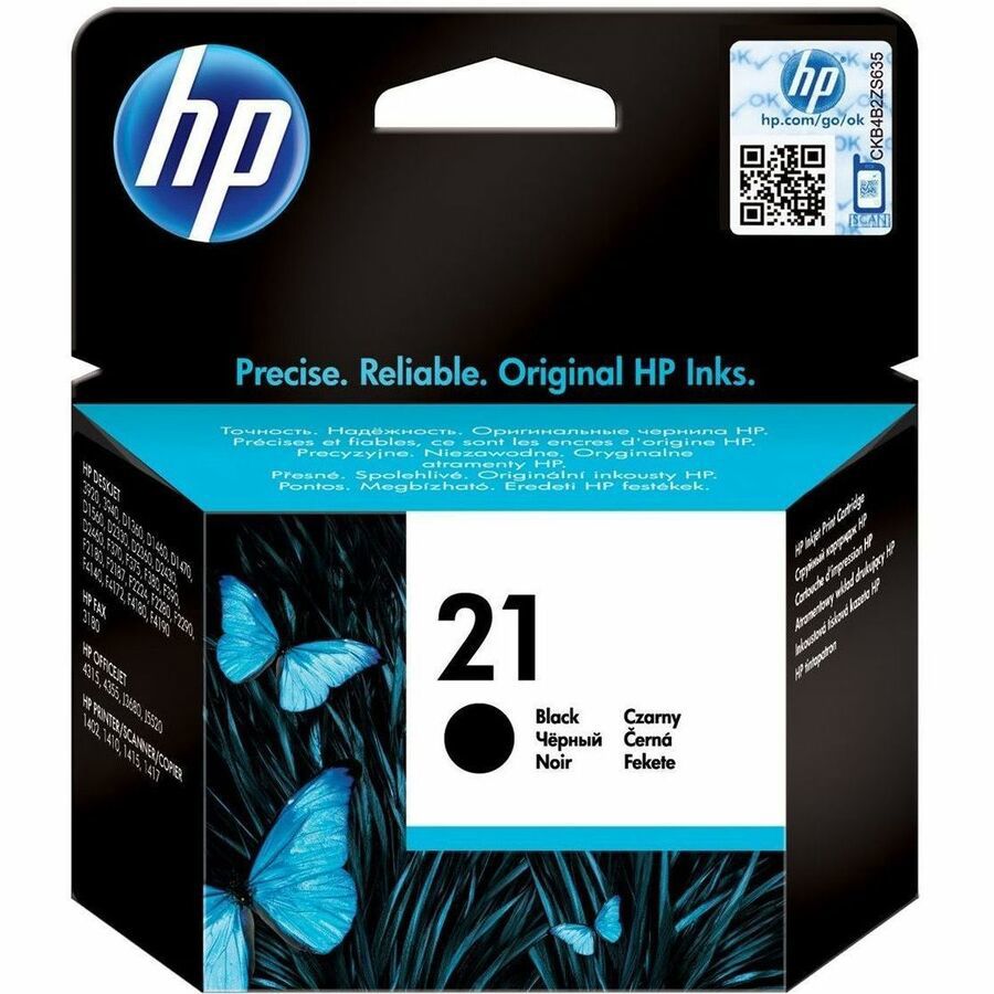 HP 21 Tintenstrahl Tintenpatrone - Schwarz - Originaler Pack