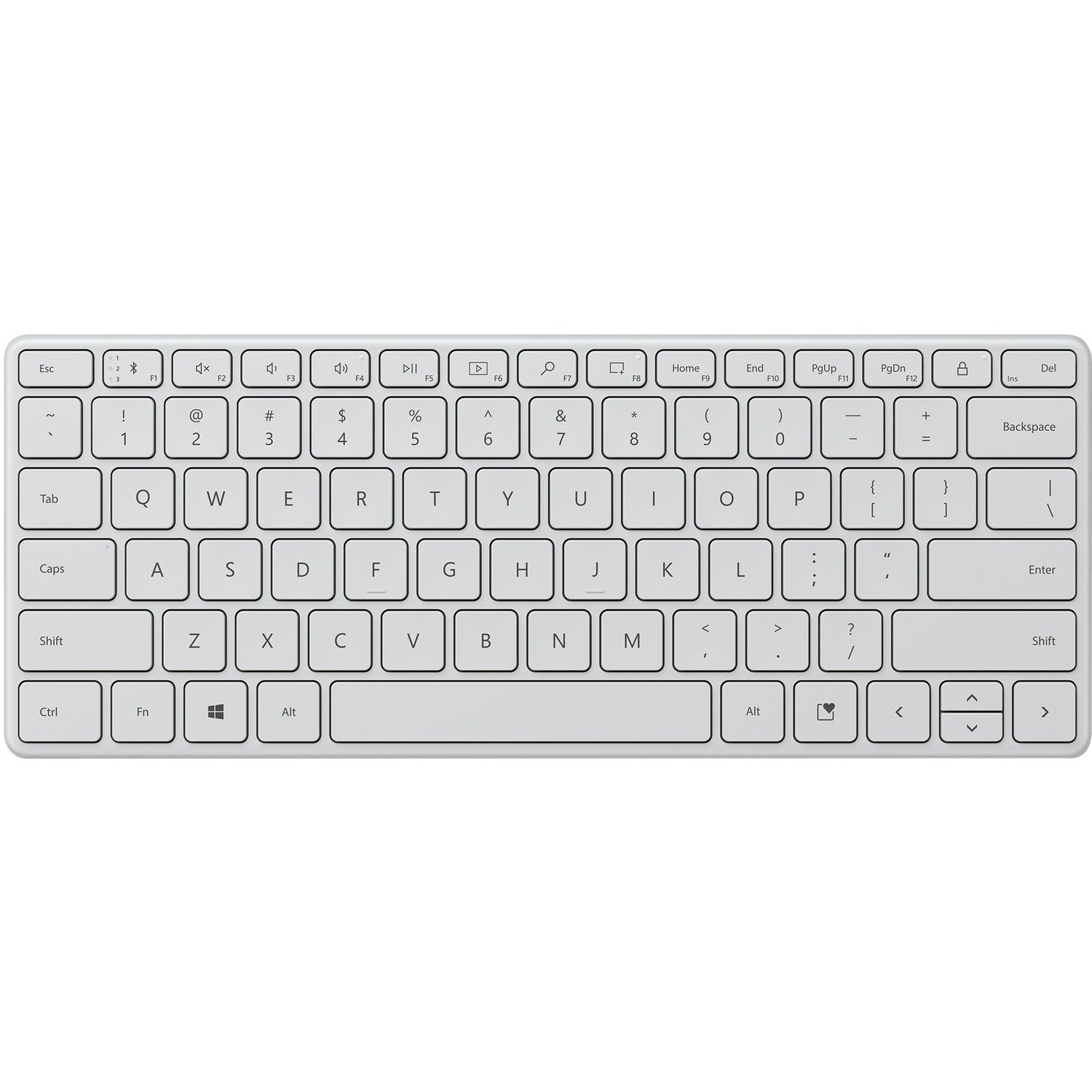 Microsoft Designer Compact Keyboard - Wireless Connectivity - English - QWERTY Layout - Glacier