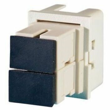 Ortronics TracJack Module, 2-SC Simplex Multimode, Beige Adapter, Fog White Housing