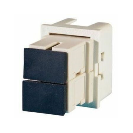 Ortronics TracJack Module, 2-SC Simplex Multimode, Beige Adapter, Fog White Housing