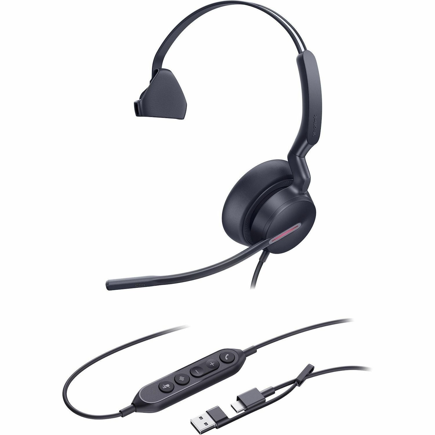 Yealink UH46 Wired Over-the-head Mono Headset