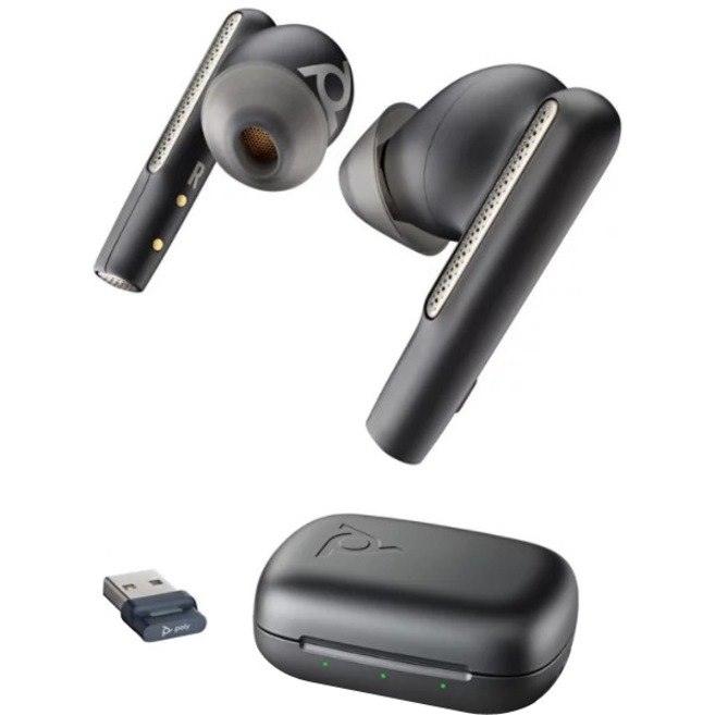 Plantronics Voyager Free 60 UC True Wireless Earbud Stereo, Mono Earset - Carbon Black