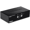 TRENDnet 2-Port DisplayPort KVM Switch, DisplayPort 1.2 KVM, Connect and Control Two Computers, Supports 4K UHD Resolution, 3840 x 2160 at 60Hz, 2-Port USB 2.0 Hub, Black, TK-241DP