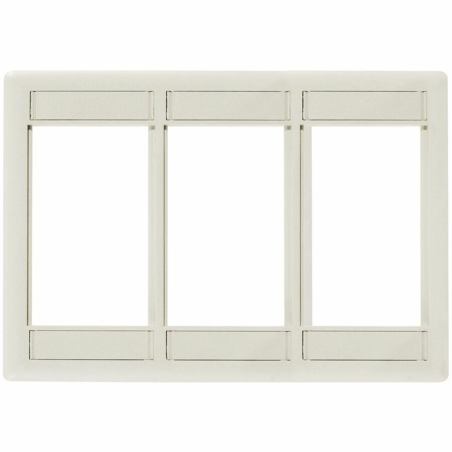 Bryant iSTATION, Front Loading Module Frame, 3-Gang, 3-Unit, Light Almond/Office White
