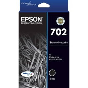 Epson DURABrite Ultra 702 Original Standard Yield Inkjet Ink Cartridge - Black - 1 Pack