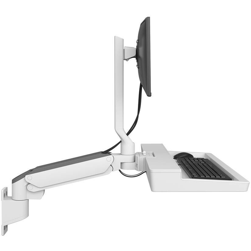 Ergotron CareFit Mounting Arm for Monitor, Mouse, Keyboard, LCD Display - White