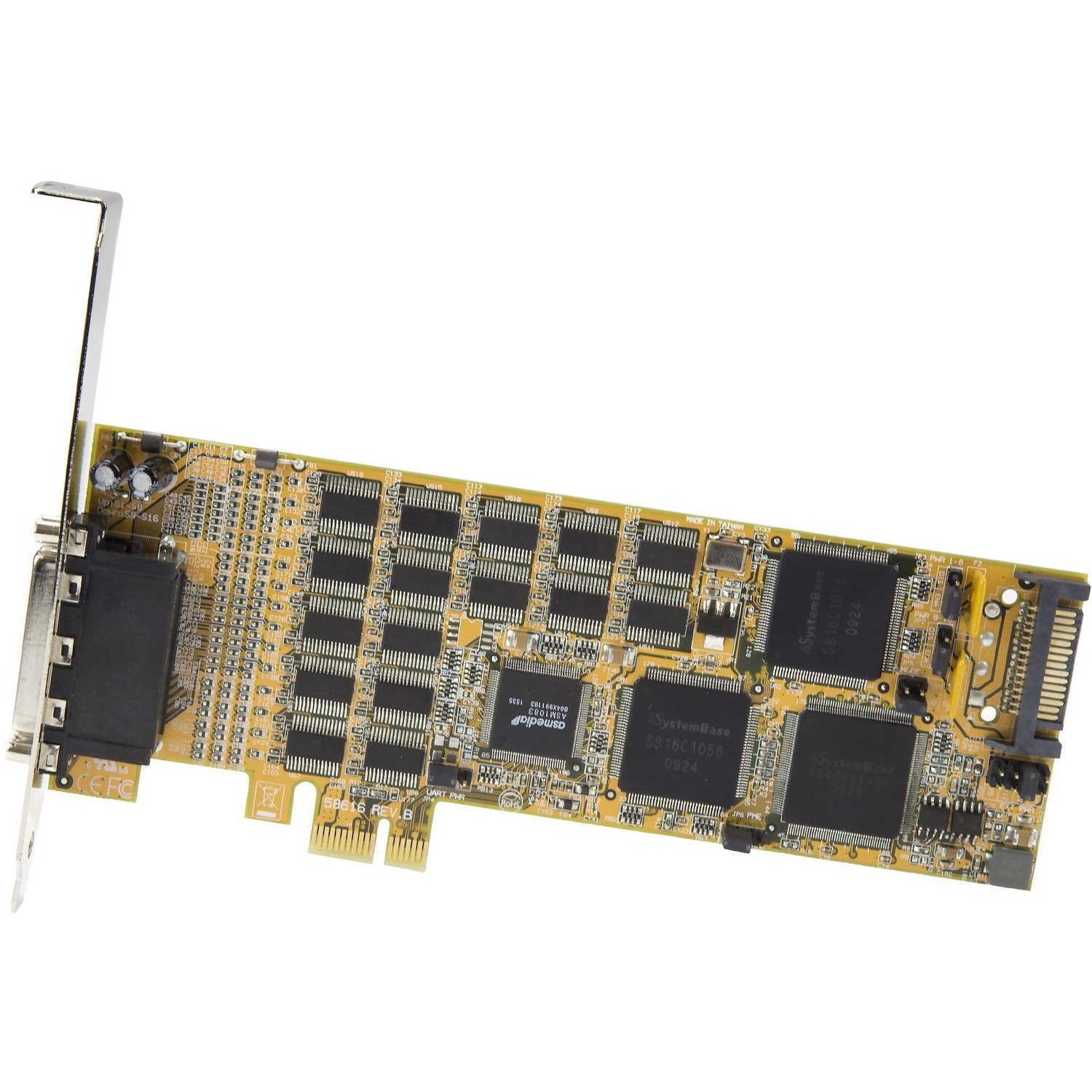 StarTech.com 16 Port PCI Express Serial Card, Low-Profile, High-Speed PCIe Serial Card with 16 DB9 RS232 Ports, TAA