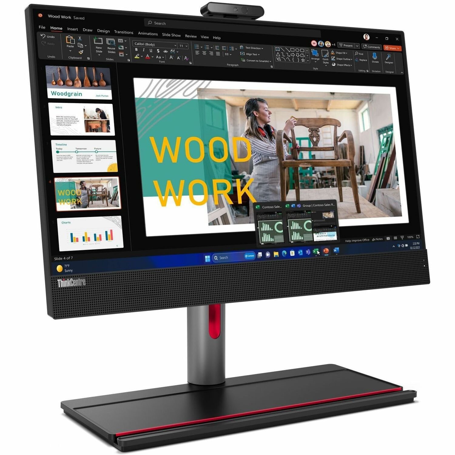 Lenovo ThinkCentre M90a Gen 5 12SH0028US All-in-One Computer - Intel Core i7 14th Gen i7-14700 - vPro Technology - 16 GB - 512 GB SSD - 23.8" Full HD - Desktop - Black