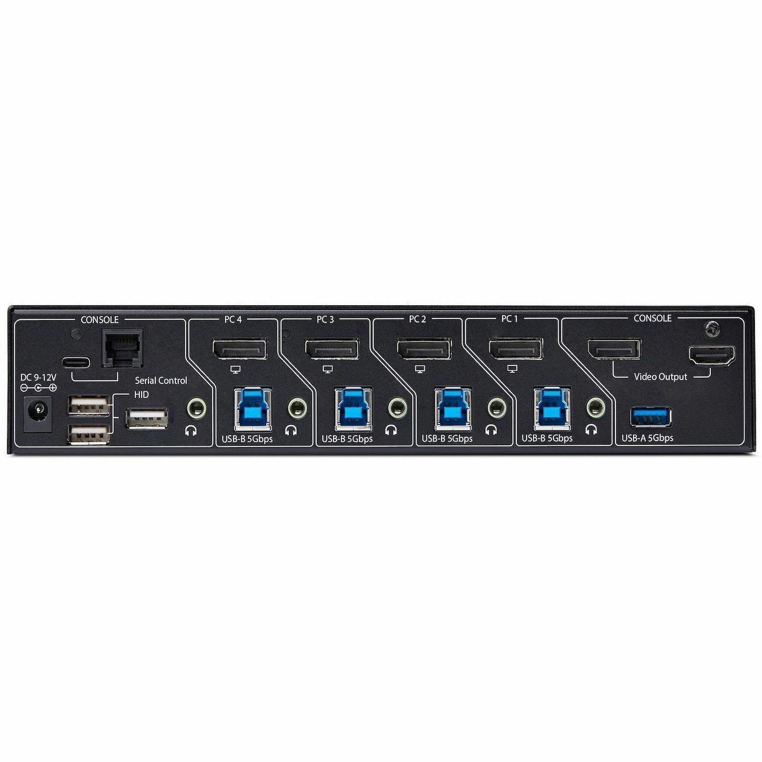 StarTech 4-Port DisplayPort KVM Switch with Mouse Roaming and Multi-View / Picture-in-Picture, 4K 60Hz, USB 3.0 (5Gbps) Hub, TAA