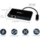 StarTech.com USB-C to Ethernet Adapter with 3-Port USB 3.0 Hub and Power Delivery - USB-C GbE Network Adapter + USB Hub w/ 3 USB-A Ports