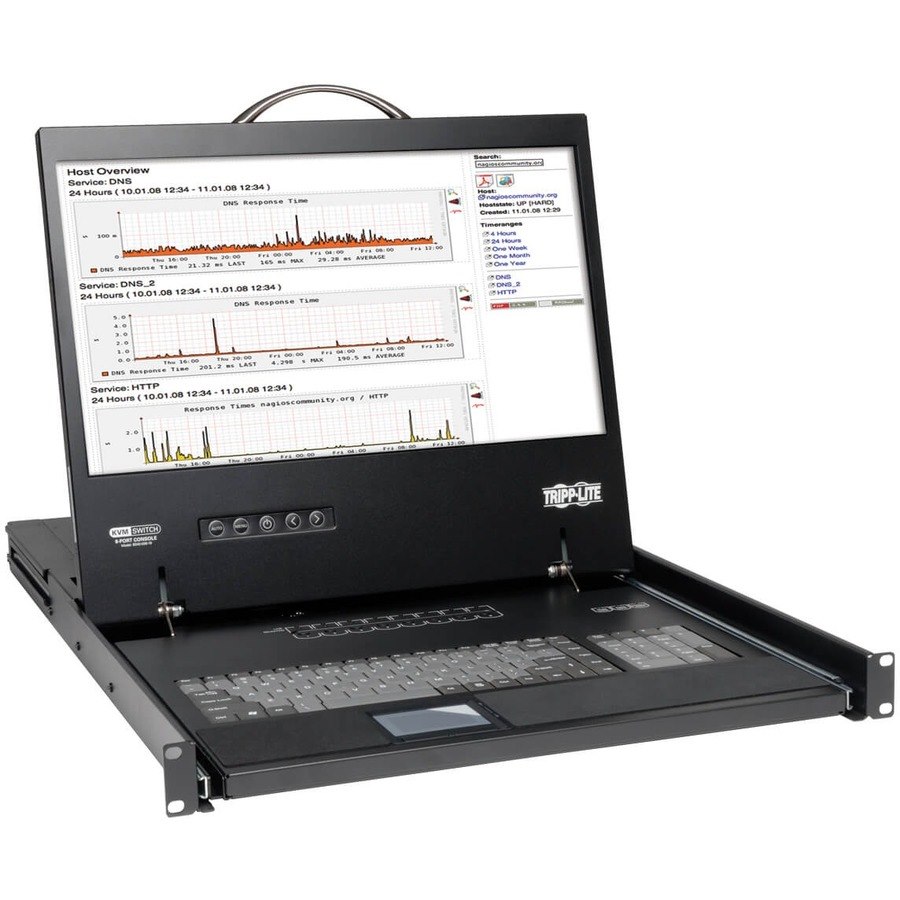 Eaton Tripp Lite Series NetController 16-Port 1U Rack-Mount Console KVM Switch with 19-in. LCD, TAA