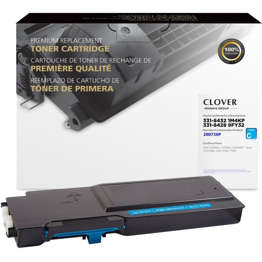 Clover Imaging Remanufactured High Yield Cyan Toner Cartridge for Dell C3760