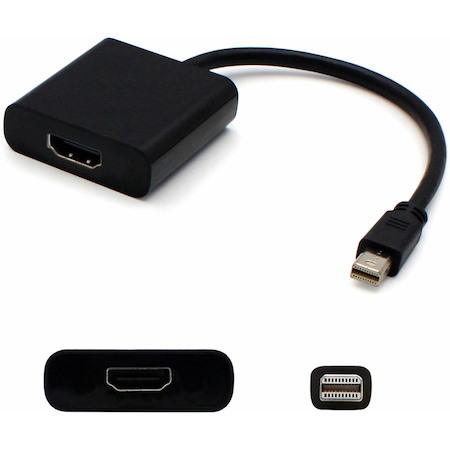 AddOn 5-Pack of Lenovo® 0A36536 Compatible Mini-DisplayPort 1.1 Male to VGA Female Black Adapters Which Supports Intel® Thunderbolt For Resolution Up to 1920x1200 (WUXGA)